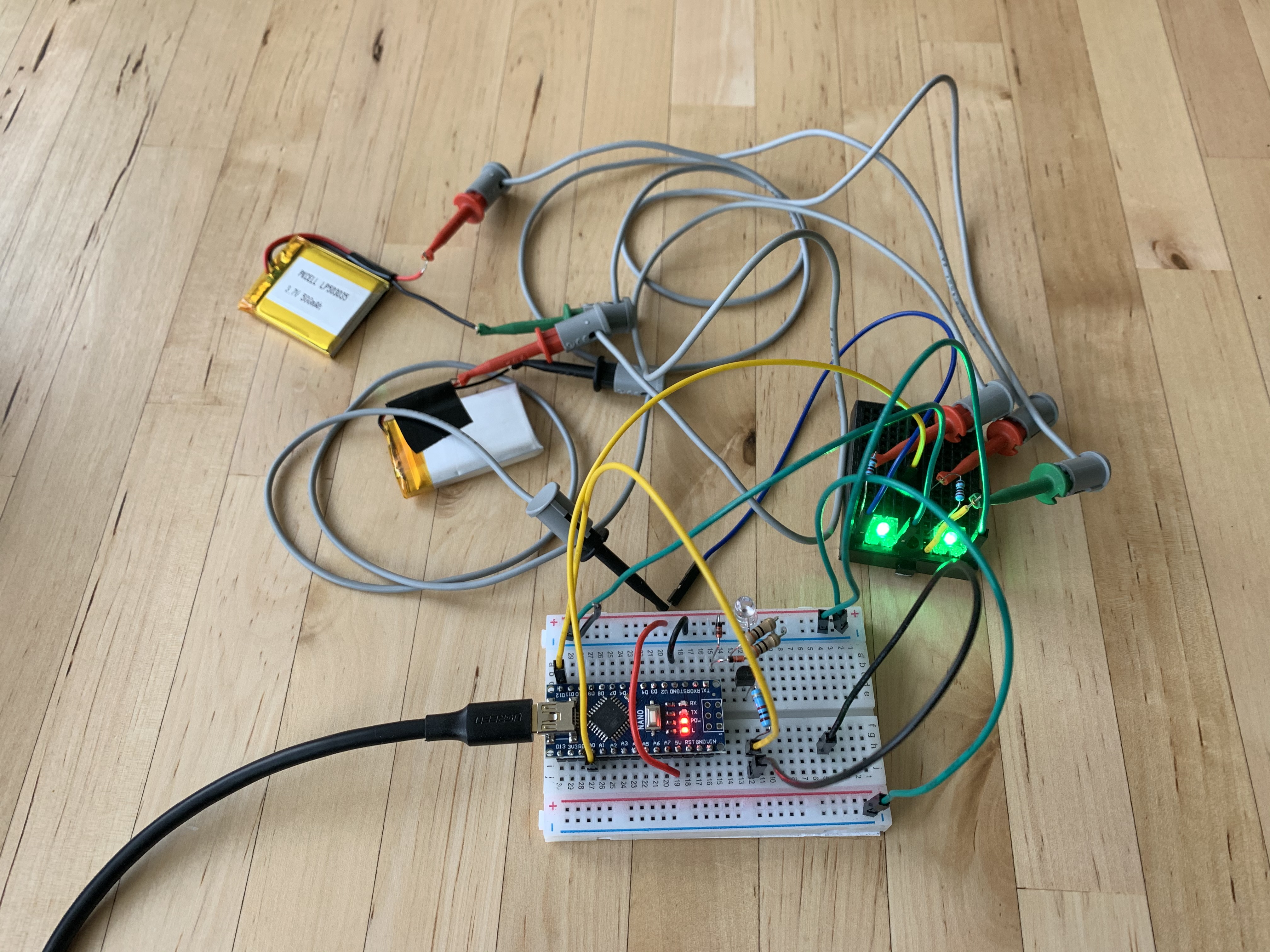 Logging the discharge of a Li-ion battery