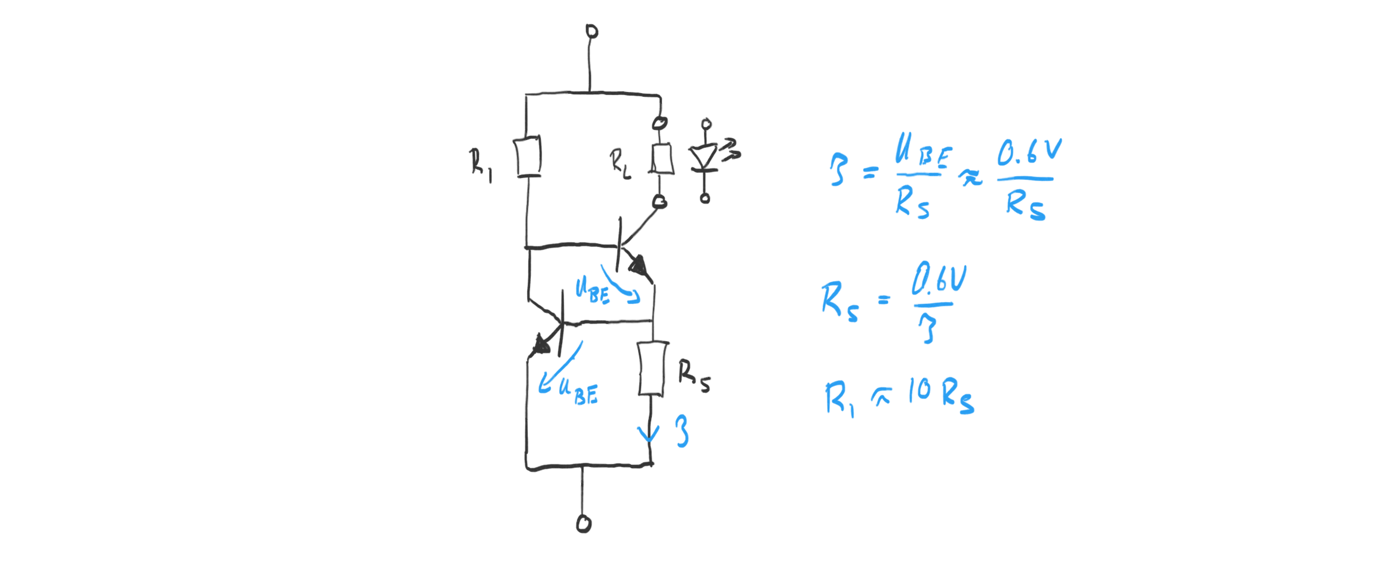 current source from two transistors